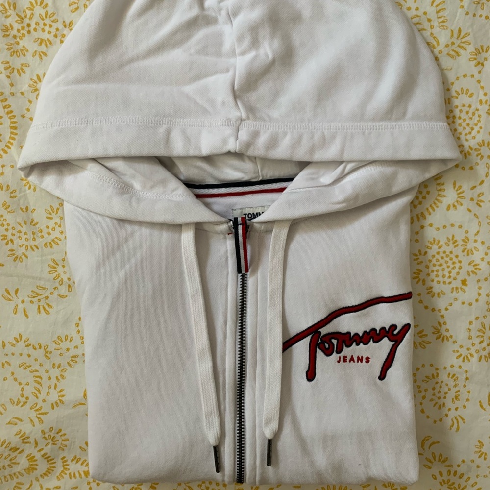 Tommy Jeans White Zip Up